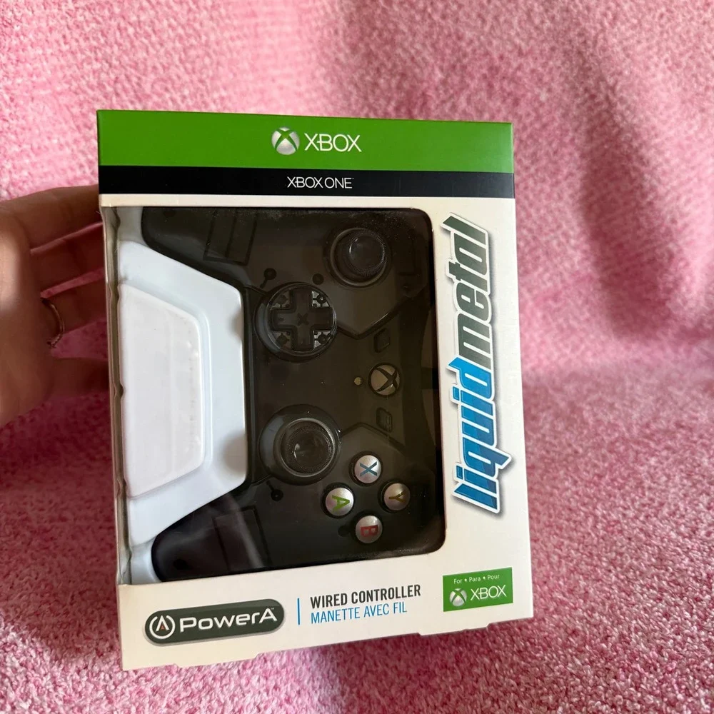 PowerA Liquid Metal Wired Controller for Xbox One Black Metallic NIB